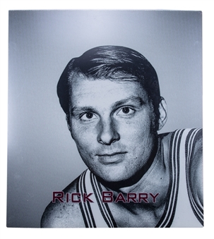 Rick Barry 25x28 Enshrinement Portrait Formerly  Displayed In Naismith Basketball Hall of Fame (Naismith HOF LOA) - Includes Optional Presentation Lightbox